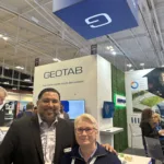 Joseph L. Soliz with a colleague at the Geotab booth